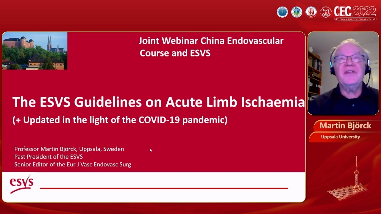 Introduction of ESVS ALI Guidelines-Martin Bj&ouml;rck